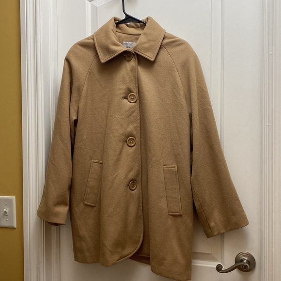 Venezia button up jacket plus size 18w tan button up classic light coat - Picture 2 of 5